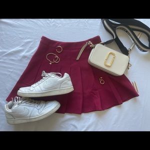 NEVER WORN-garnet pleated tennis skirt!